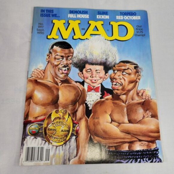 Mad Magazine #297 September 1990 Boxing Mike Tyson Title Fight Drucker Cover FN+ - Picture 1 of 7